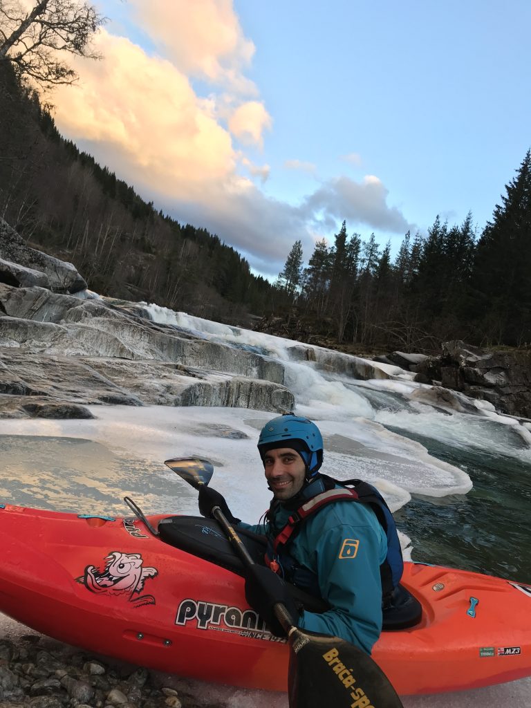 Nicolas Caussanel pendant les entraînements cet hiver en Norvège
